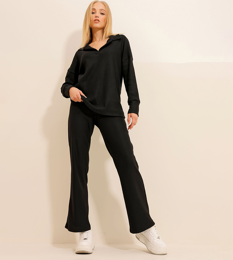 Long Sleeves Top and Bottom Set