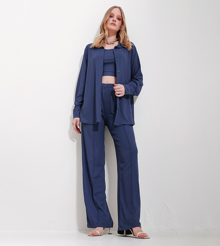 3 Piece Textured Clothing Set