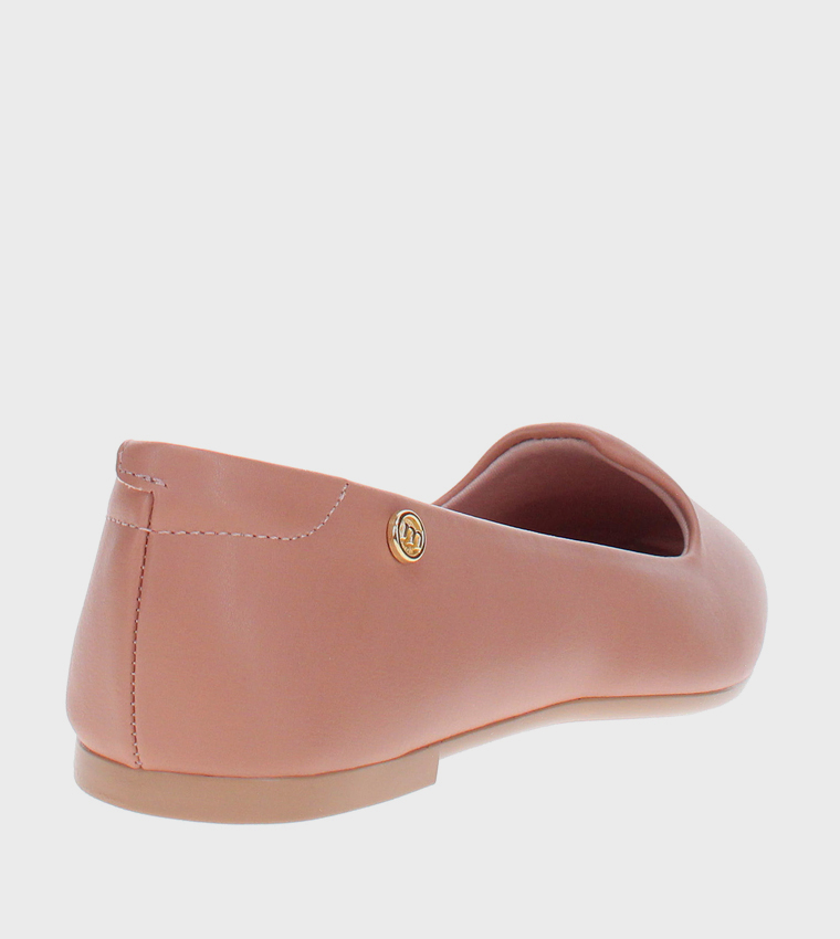 Textured Square Toe Ballerinas