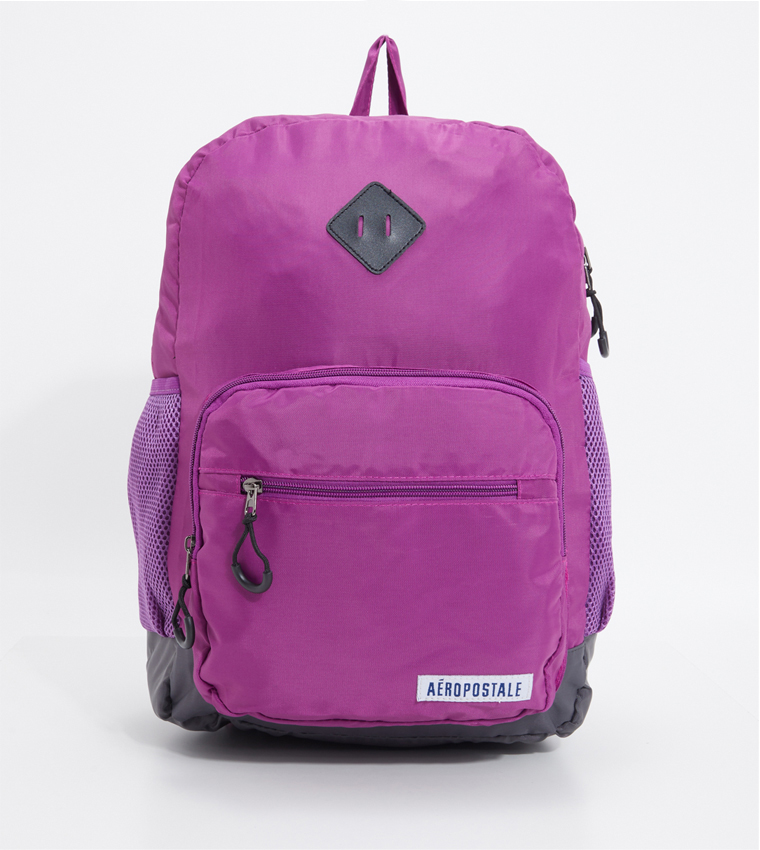 Logo Badge Zippered Backpack