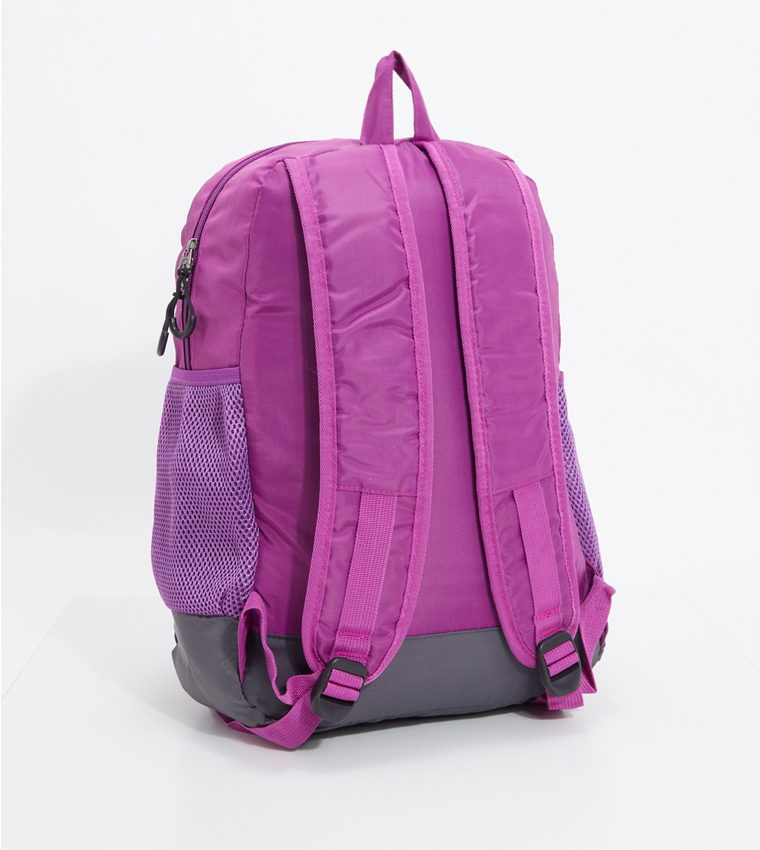 Logo Badge Zippered Backpack