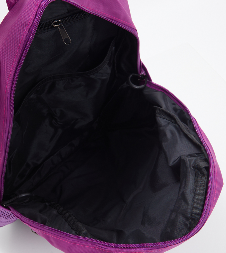 Logo Badge Zippered Backpack