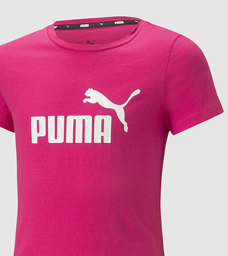 Buy Puma Essentials In Shirt Arabia Shadow Saudi | T Orchid Pink 6thStreet Printed Logo