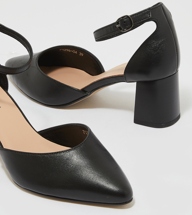 Buy Lasocki CCC Ankle Strap Block Heel Pumps In Black 6thStreet UAE
