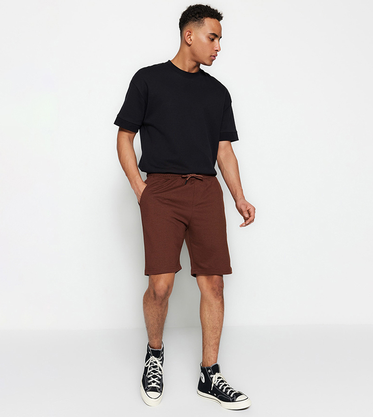 Defacto Shorts - Brown - Normal Waist - Trendyol