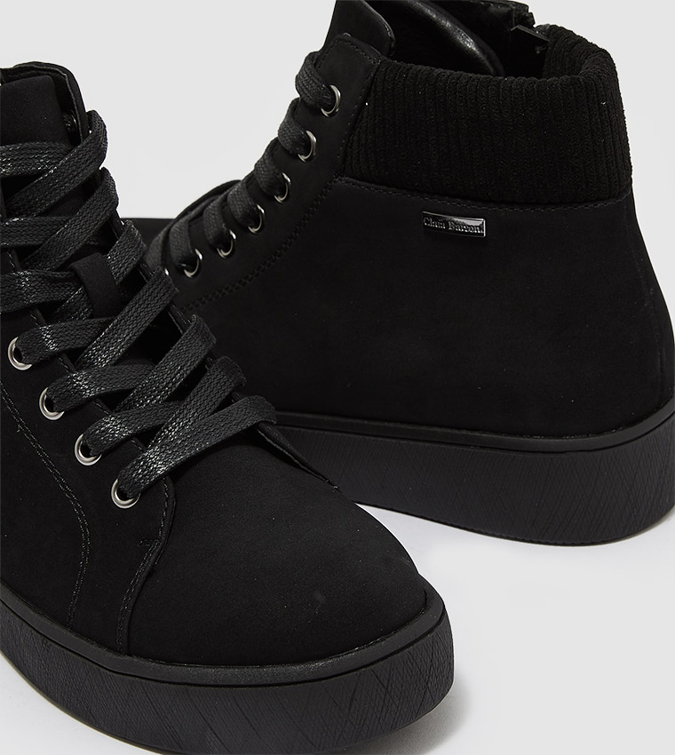 Women's Suede Ankle Boots With Tassels - Flat Round Toe Winter Warm Moccasin Booties, Black Size 9.5-10 US