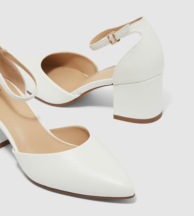 Buy Jenny Fairy @ CCC Pointed Toe Block Heel Sandals In White