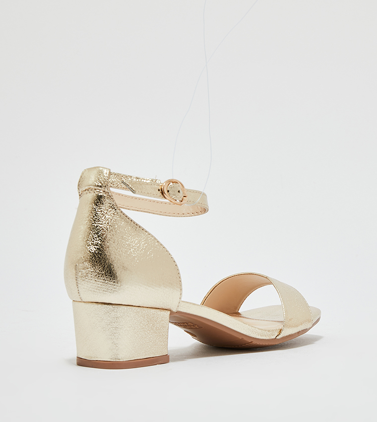 CCC Square Toe Block Heeled Sandals In 