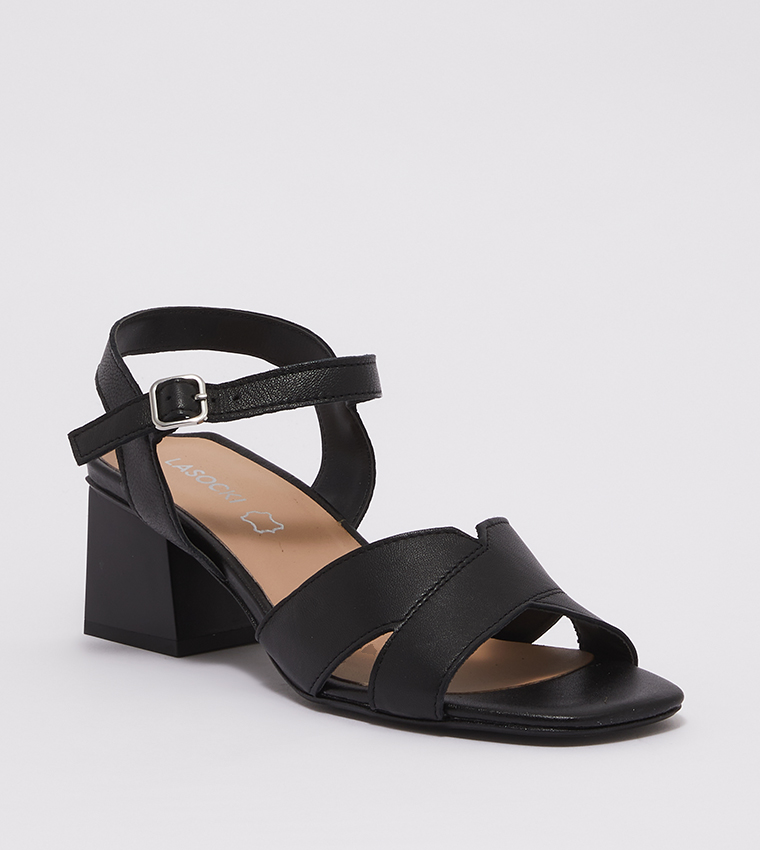 SODA Kids KICK-2 Fashion Sandals – Block Heel Sandals With Ankle Strap For Girls