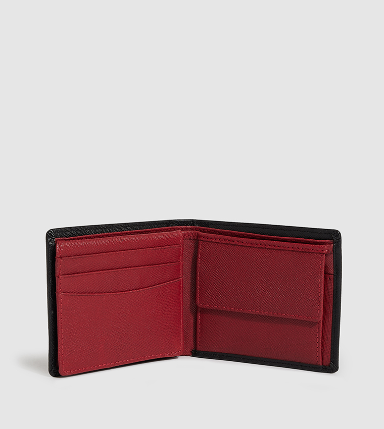 Buy Hush Puppies Textured Bi Fold Wallet In Black | 6thStreet UAE