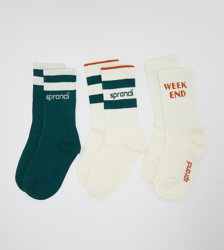 Pack of 3 Printed Socks