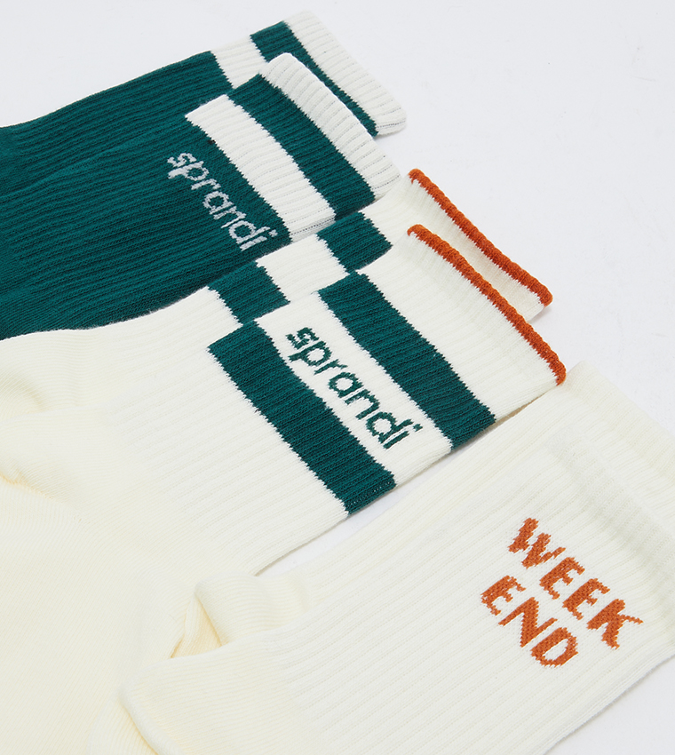 Pack of 3 Printed Socks