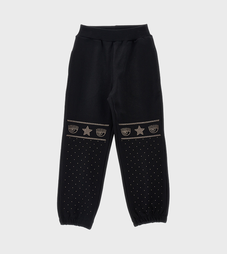 Embellished Elastic Waist Joggers