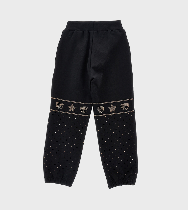 Embellished Elastic Waist Joggers