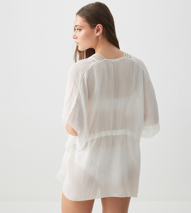 Lace Trim Beach Cover Up