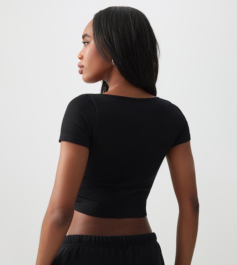 Seamless Square Neck Crop Top