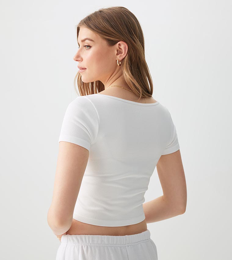 Seamless Square Neck Crop Top