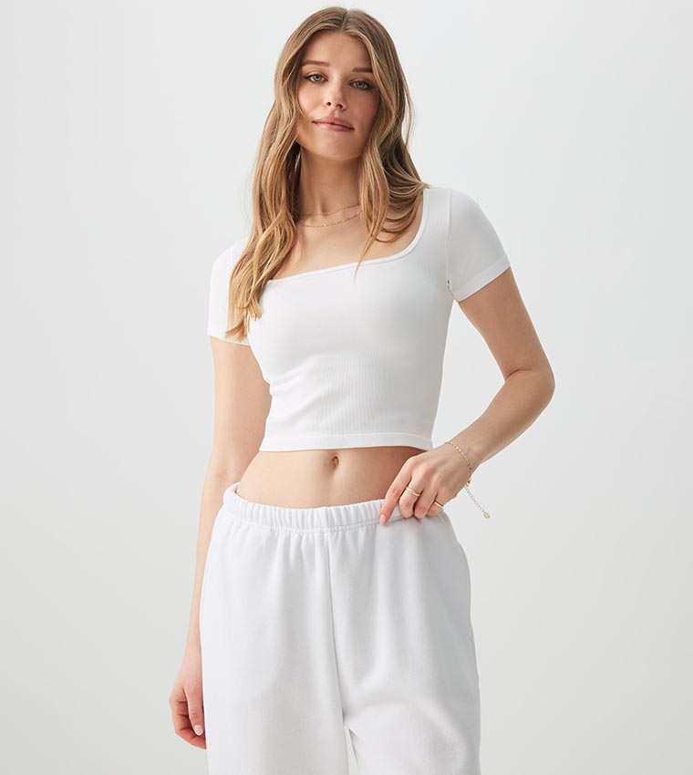 Seamless Square Neck Crop Top