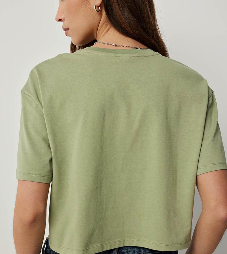 Solid Organic Cotton Crop T-Shirt