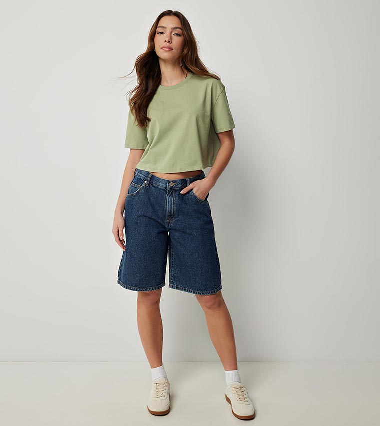 Solid Organic Cotton Crop T-Shirt
