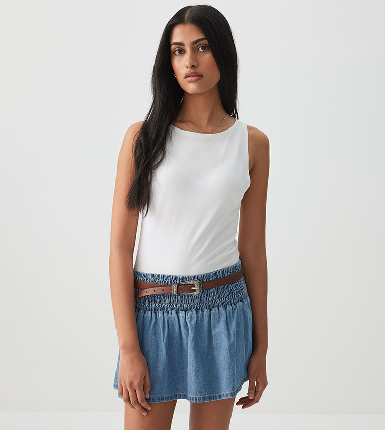 Solid Cropped Tank Top