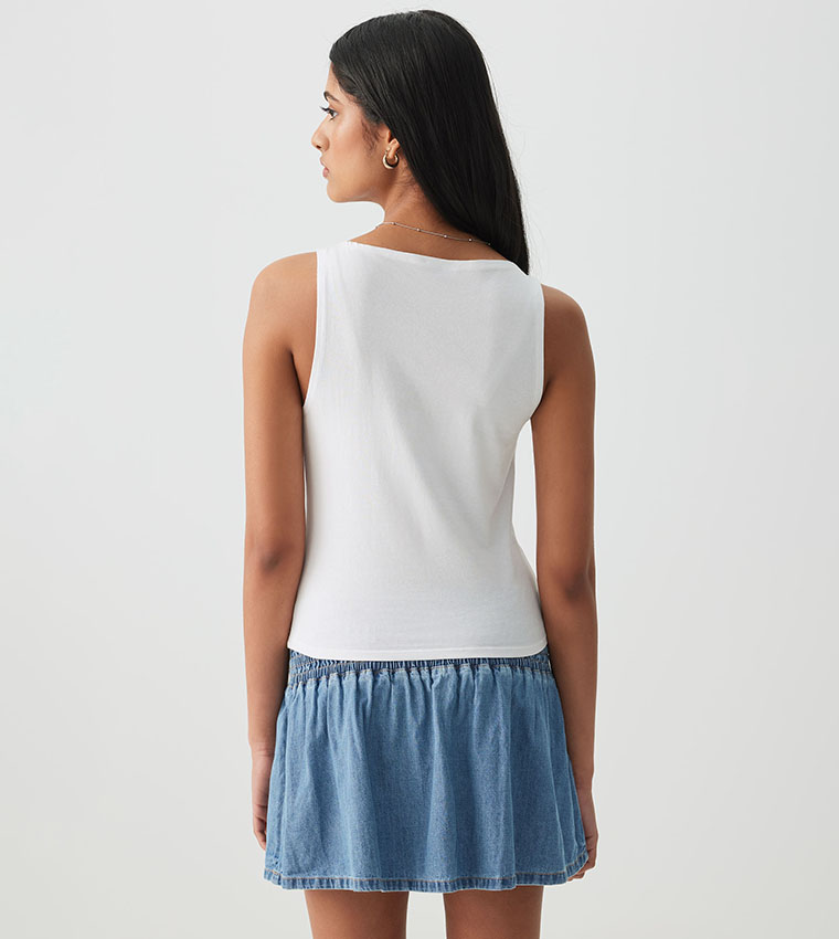 Solid Cropped Tank Top