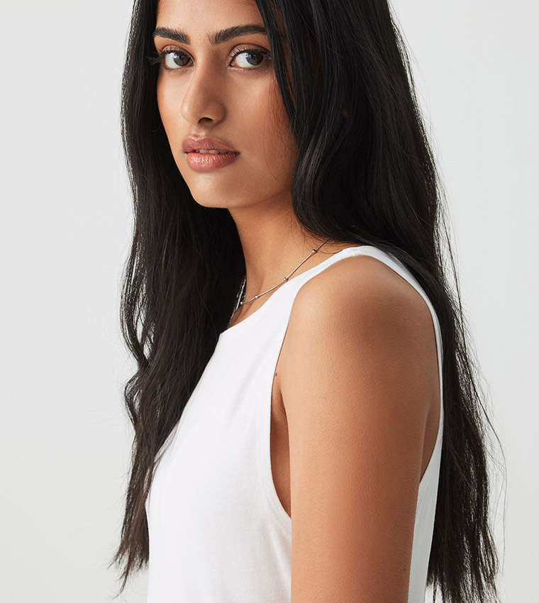 Solid Cropped Tank Top