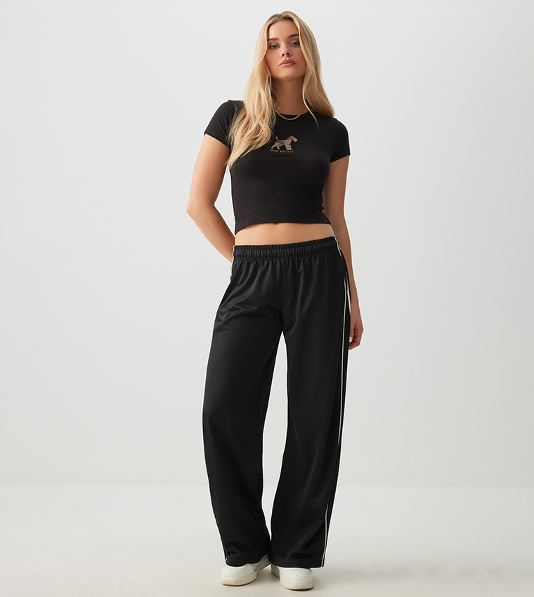 Contrast Detail Scuba Track Pants
