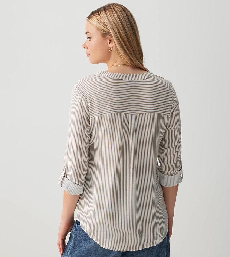 Striped Long Sleeves Top