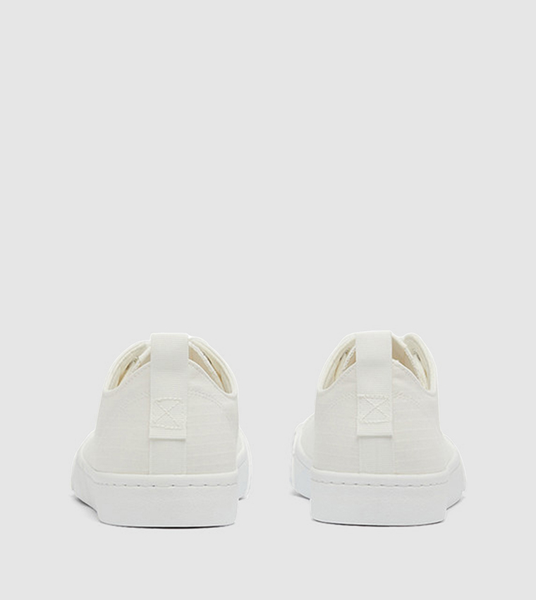 HARISON Logo Detail Lace-Up Canvas Shoes