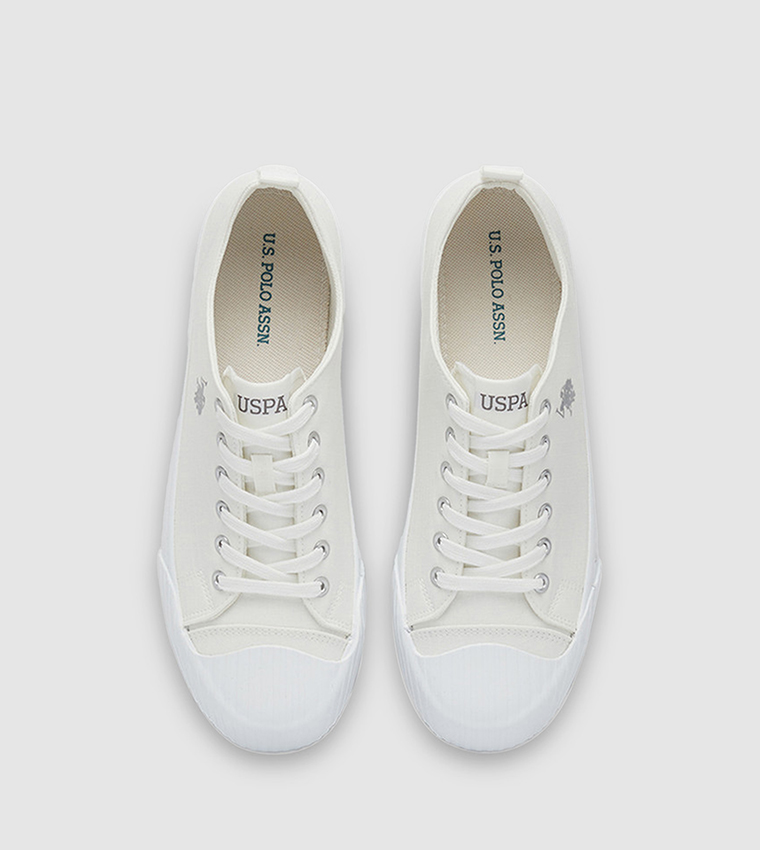 HARISON Logo Detail Lace-Up Canvas Shoes