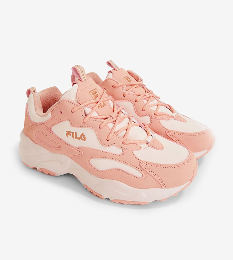 Fila white pink sneakers best sale