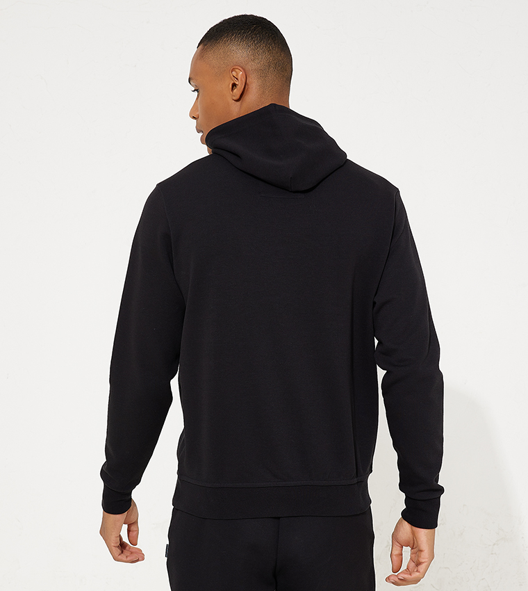 Logo Embroidered Full Zip Hoodie