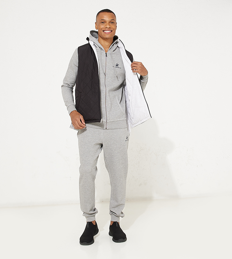 Logo Embroidered Full Zip Hoodie