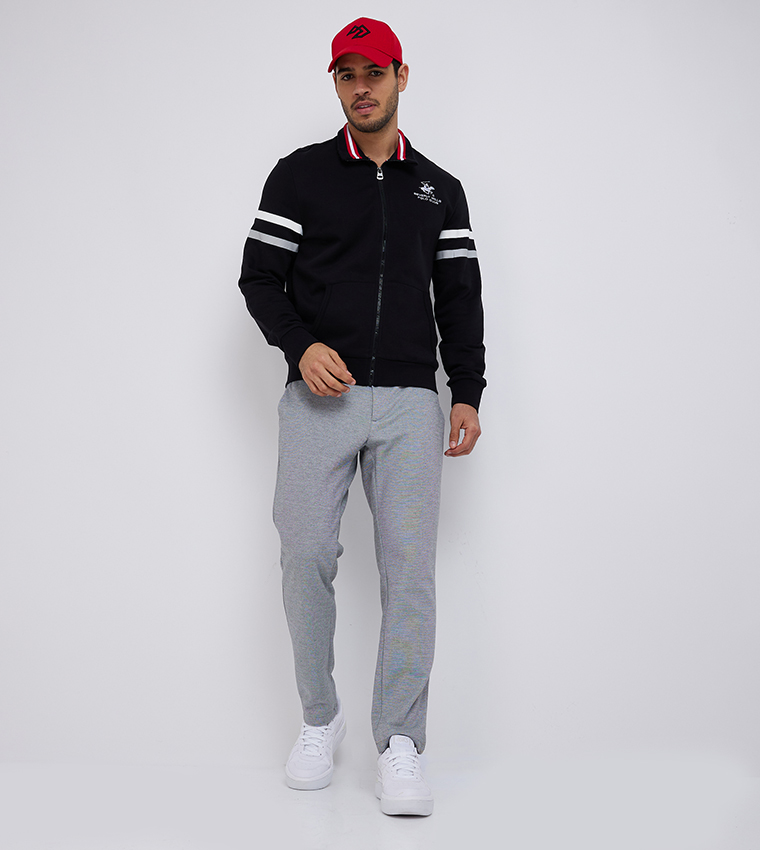 Logo Embroidered Zip-Through Jacket