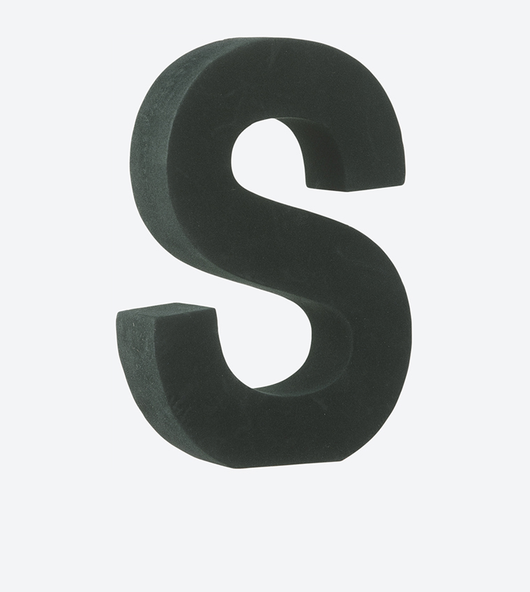 Buy Hema Velvet S Letter Black In Black | 6thStreet Kuwait