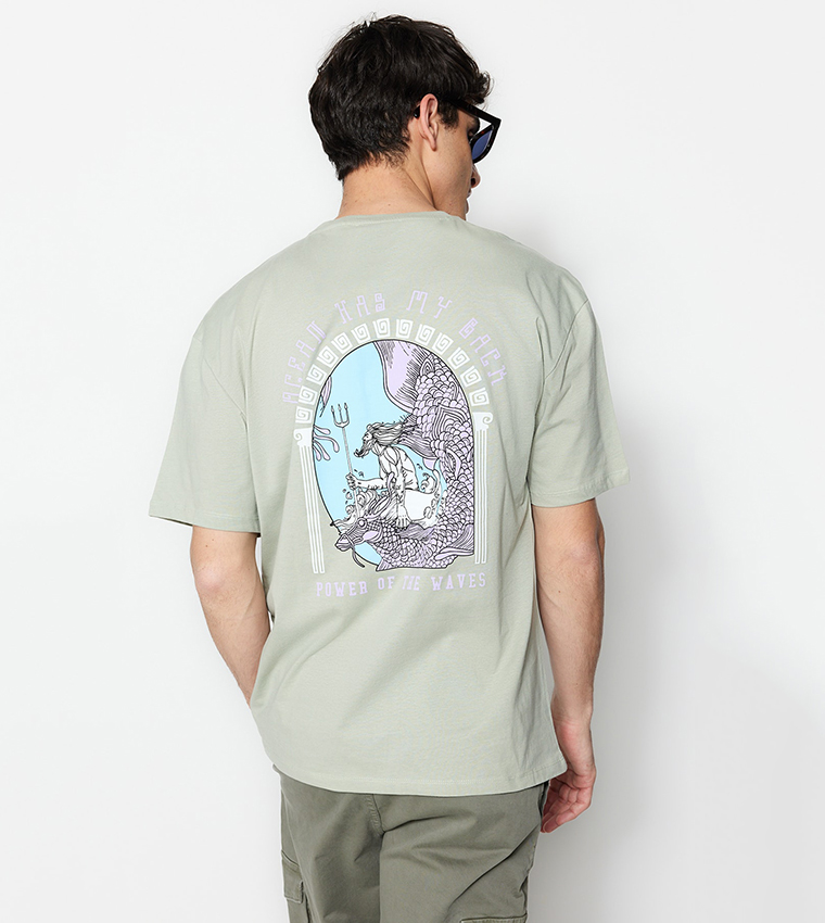 Printed Short Sleeves Relaxed Fit T-Shirt