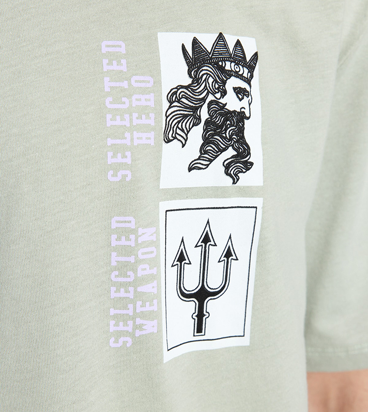 Printed Short Sleeves Relaxed Fit T-Shirt