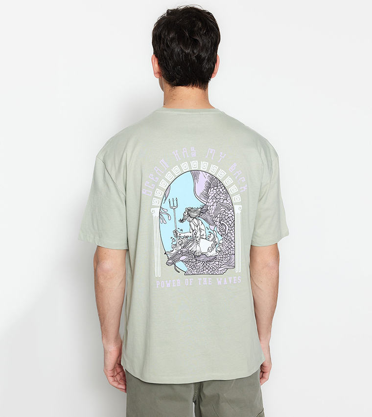 Printed Short Sleeves Relaxed Fit T-Shirt