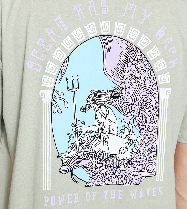 Printed Short Sleeves Relaxed Fit T-Shirt