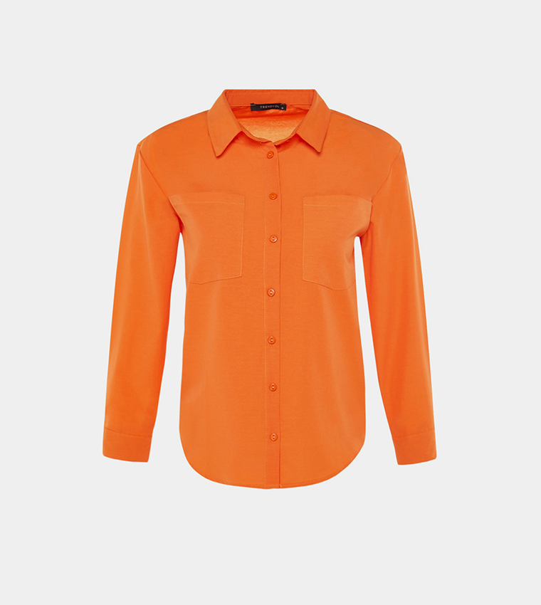 designer orange shirt