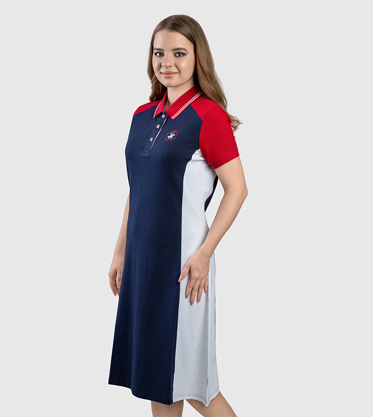Color Block Short Sleeves T-Shirt Dress