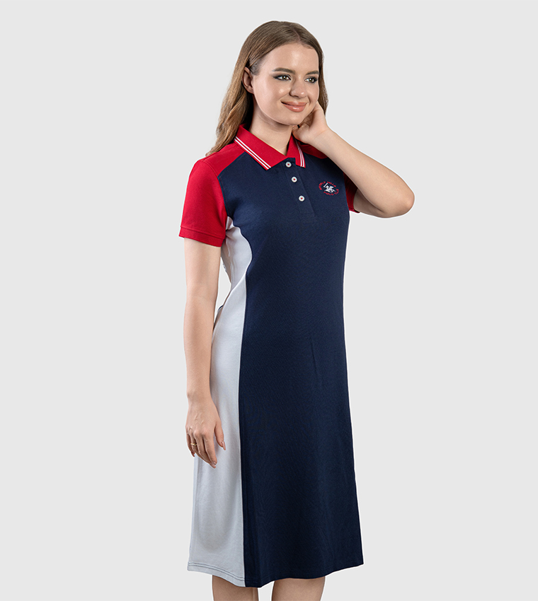 Color Block Short Sleeves T-Shirt Dress