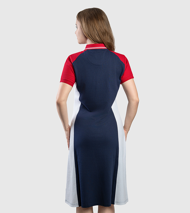 Color Block Short Sleeves T-Shirt Dress