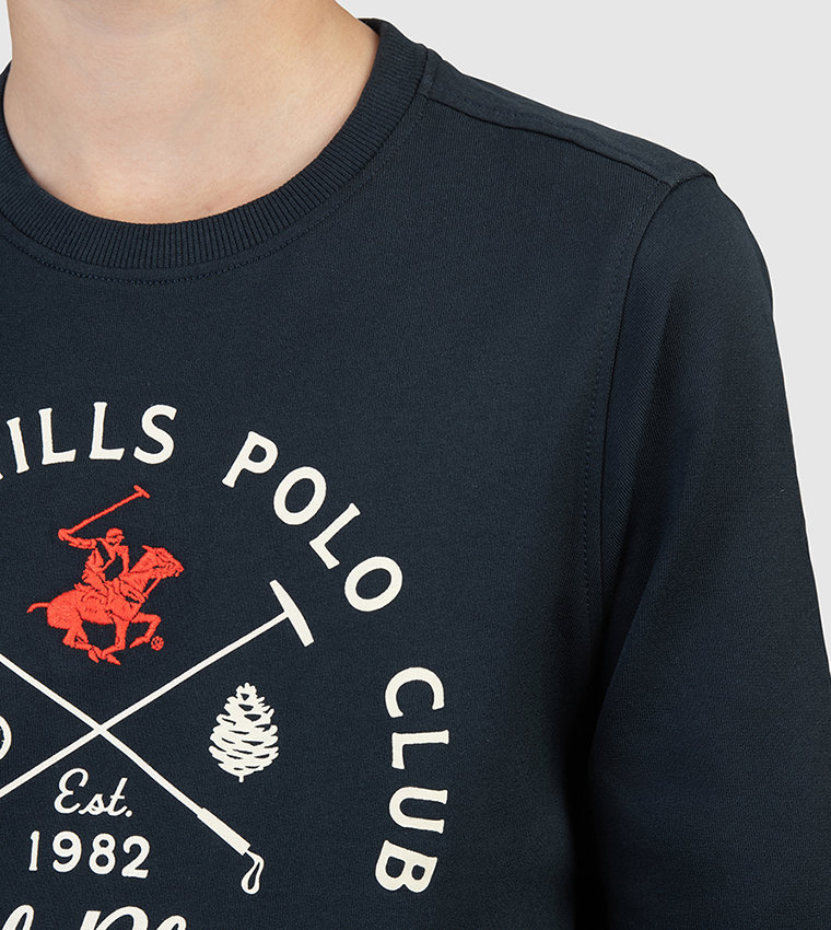 Printed Pop-Over Long Sleeves Sweatshirt