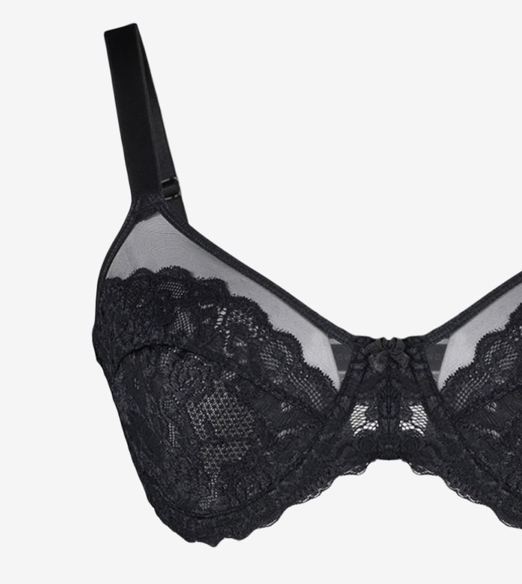 Buy Trendyol Padded Lace Bra In Black