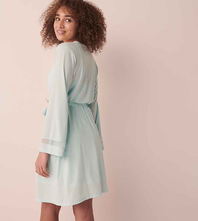 Mesh Detail Night Robe