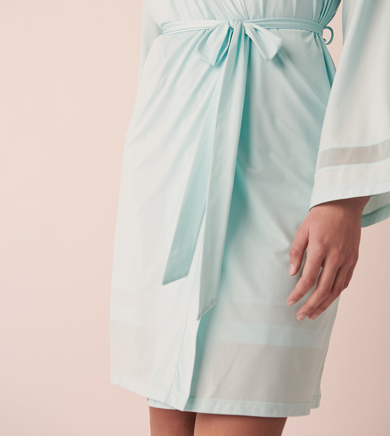 Mesh Detail Night Robe