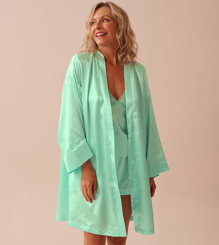Shiny Satin Kimono