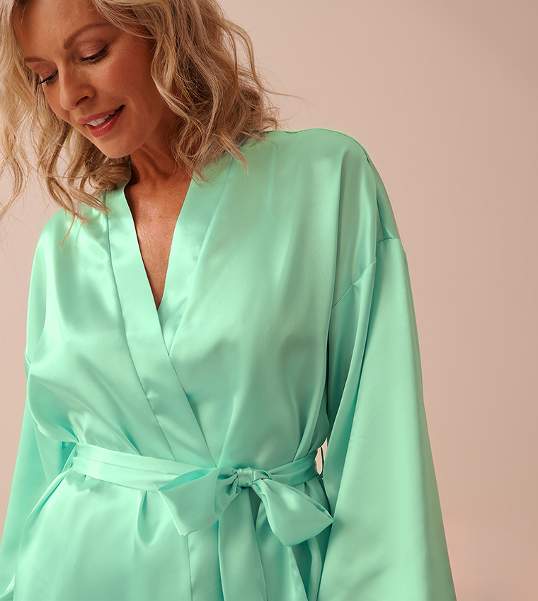 Shiny Satin Kimono